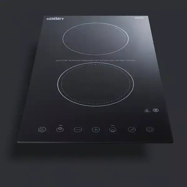 Summit 12 In. Radiant Electric Cooktop in Black With 2 Elements